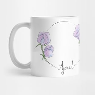 April Flower Months Mug